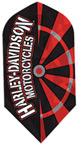 Click here to see larger photo of the Harley-Davidson Motorcycle Slim Glitter Dart Flights.