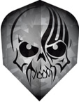 Grey/Silver Skull Glitter Flight