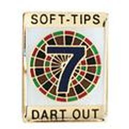 Soft-Tips "7 Dart Out" Award Pin 