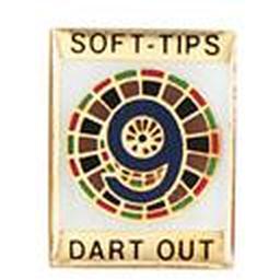 Soft-Tips "9 Dart Out" Award Pin 