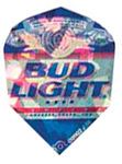 Click here to see larger photo of the Bud Light Standard Glitter Dart Flights.