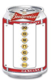 Budweiser Can Dry Erase Scoreboard