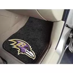 Click here to learn more about the Baltimore Ravens 2-piece Carpeted Car Mats 17"x27".