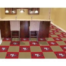 Click here to learn more about the San Francisco 49ers Carpet Tiles 18"x18" tiles.