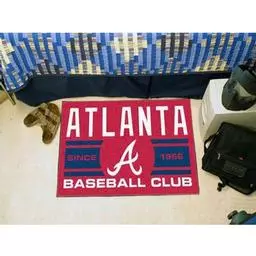 Click here to learn more about the a Braves Baseball Club Starter Rug 19"x30".