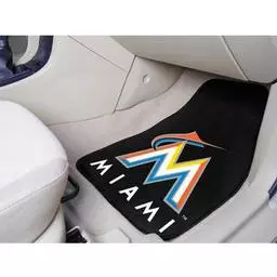 Click here to learn more about the Miami Marlins 2-piece Carpeted Car Mats 17"x27".