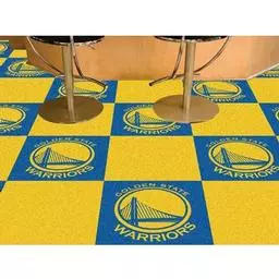 Click here to learn more about the Golden State Warriors Carpet Tiles 18"x18" tiles.