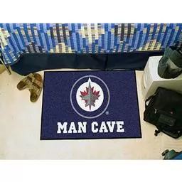 Click here to learn more about the Winnipeg Jets Man Cave Starter Rug 19"x30".
