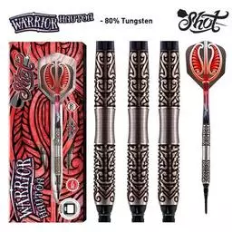Click here to learn more about the Shot! Darts WARRIOR HAUTOA SOFT TIP DART SET - 80% TUNGSTEN.