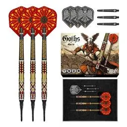 Click here to learn more about the Shot Darts! Goths Alaric Soft Tip Dart Set - 95% Tungsten Barrels.