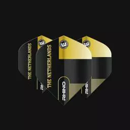 Click here to learn more about the Winmau Rhino Extra Thick Standard Netherlands Flag Black & Gold Flights.