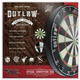 Click here to learn more about the Shot! Darts OUTLAW BRISTLE DARTBOARD.