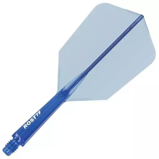 Cuesoul Rost 77 Integrated Dart Flights - Slim Clear Blue