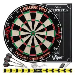 Click here to learn more about the Viper League Pro Sisal Dartboard Starter Kit.
