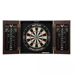 Click here to learn more about the Viper Stadium Dartboard Cabinet with Shot King Sisal Dartboard.