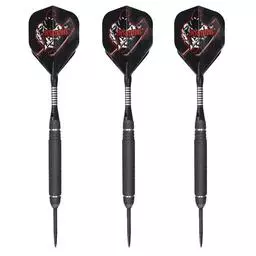 Click here to learn more about the Bottelsen Devastators Hammer Head Shark Skin Steel Tip Darts 27 Gram.