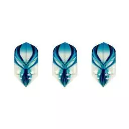 Click here to learn more about the GLD Pentathlon Slim Blue Magic Transparent Dart Flights.