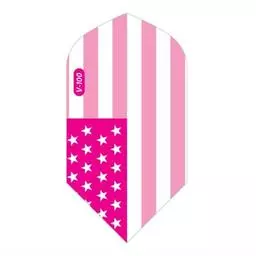 Click here to learn more about the Viper American Flag Pink Metallic V-100 Slim Dart Flights.