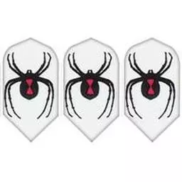 Click here to learn more about the GLD White with Black Widow Spider - Poly-Royal 2561 Dart Flights.