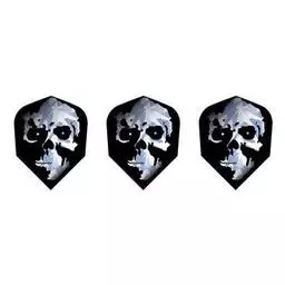 Click here to learn more about the GLD Black Dark Skull Image - 2-D Glitter 5379 Dart Flights Standard.