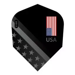 Click here to learn more about the Viper Black American Flag Monocrhome USA Theme V-100 Standard Dart Flights.