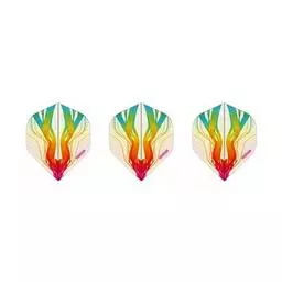 Click here to learn more about the Dart World Pentathlon Rainbow Twist Standard Transparent Dart Flight.