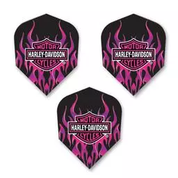Click here to learn more about the Harley Davidson Purple Flames Standard Dart Flights.