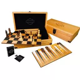 Click here to learn more about the DW Dart World Harley Davidson Deluxe 4 in 1 Game Set.