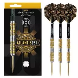 Click here to learn more about the Harrows Anniversary Edition Atlantis 95% Tungsten Steel Tip Darts.