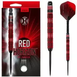 Click here to learn more about the Harrows Red Horizon 90% Tungsten Steel-Tip Darts.
