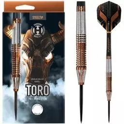Click here to learn more about the Harrows Toro 90% Tungsten Steel-Tip Darts.