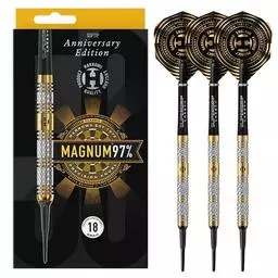 Click here to learn more about the Harrows Anniversary Edition Magnum 97% Tungsten Soft Tip Darts.