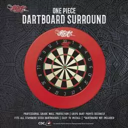 Click here to learn more about the Shot! Darts ONE PIECE DARTBOARD SURROUND.